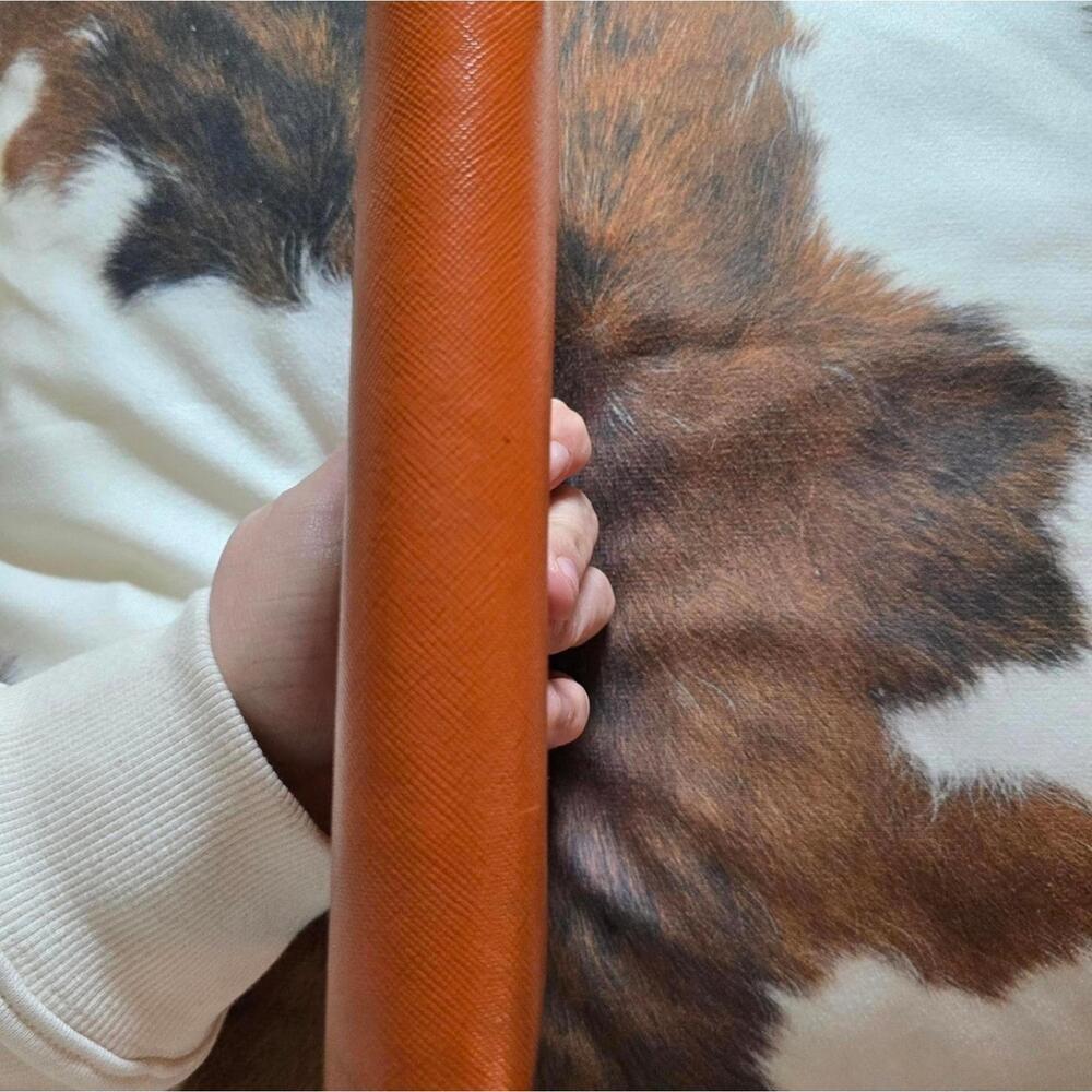 Authentic Orange Prada Zip Wallet - image 8